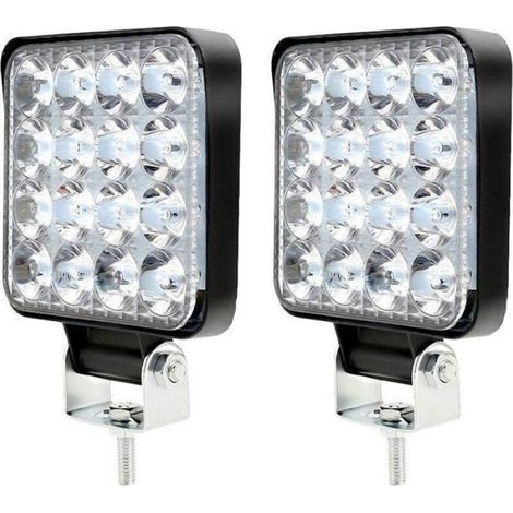 Wasserdichte 48-w-led-arbeitsleuchte – Geeignet Für Pkw, Lkw, Traktoren Usw. – 85 × 85 × 22 Mm, 2 Stück