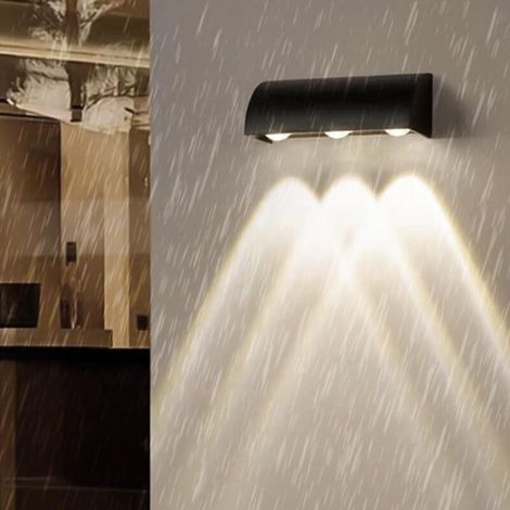 Wasserdichte Außenwandleuchte Für Flur Und Terrasse – 3 Leuchtenköpfe, Warmes Licht – Geeignet Für Gärten, Terrassen, Innenhöfe Und Treppenhäuser – 1 Stück