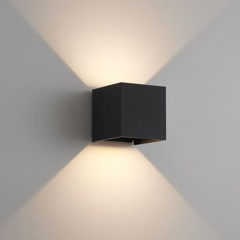 Wasserdichte Außenwandleuchte – Schwarz, 12 W, Warmweißes Licht – Geeignet Für Gärten, Terrassen, Innenhöfe Und Treppen – 1 Stück