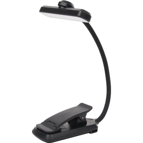 Wiederaufladbare Led-klemmleselampe, Drei Farbtemperaturen, Ideal Für Reisen, Camping Usw., 1 Stück, Schwarz.