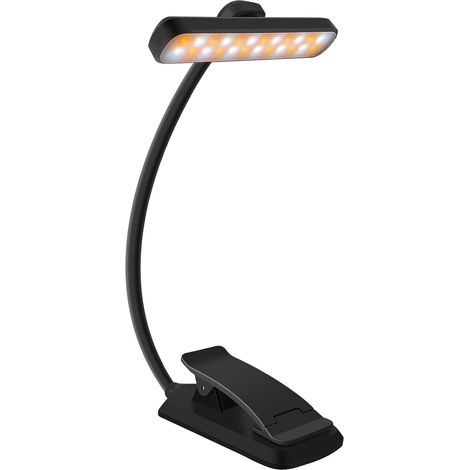 Wiederaufladbare Led-leseleuchte Zum Lesen Im Bett – 3 Augenschonende Farbtemperaturen, Einstellbare Helligkeit, 80 Stunden Akkulaufzeit, Leichte, Ansteckbare Leseleuchte Zum Lernen