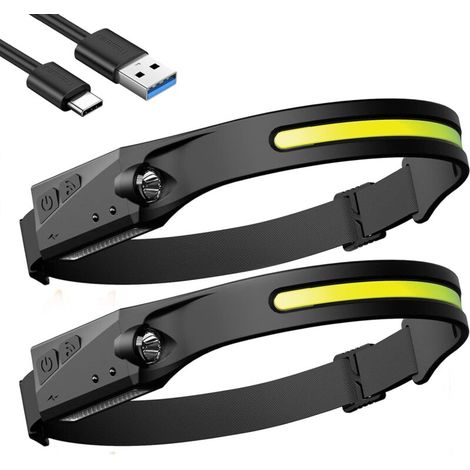 Wiederaufladbare Led-stirnlampe, 600 Lumen – 100 Meter Leuchtweite – 230° Abstrahlwinkel – 5 Modi – Ipx4 Wasserdicht Für Wandern Und Camping