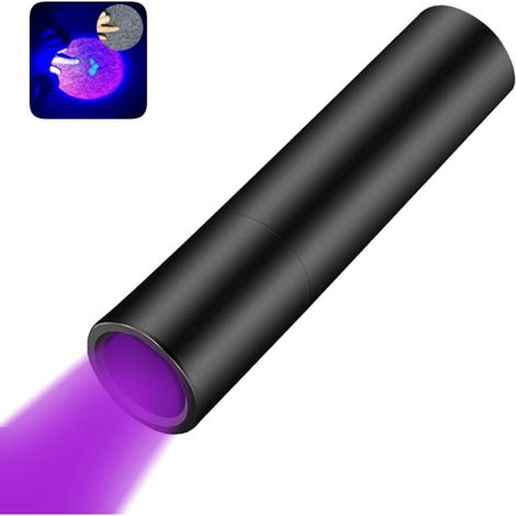 Wiederaufladbare Uv-taschenlampe Mit Usb-anschluss – Erkennt Blut, Tierurin, Schecks Usw. – 1 Stück, Schwarz