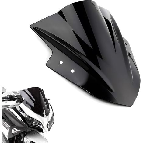 Windschutzscheibe Kompatibel Mit Kawasaki Ninja 300 Ex300r Ex300 (2013-2017) (schwarz) Doppelkuppel