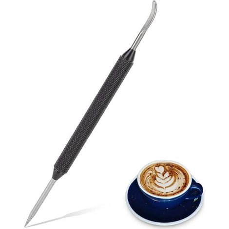 Zwei Latte-art-stifte, Kaffee-art-stifte, Latte-art-stifte Aus Edelstahl, Dekorative Latte-art-stifte, Espresso-art-stifte Aus Edelstahl, Stifte Mit Feiner Spitze