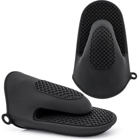 Zwei Paar Mini-ofenhandschuhe, Extra Lang Für Zusätzlichen Schutz, Silikongriff, Hitzebeständig, Geeignet Zum Backen Im Backofen, Grillen Und Braten.