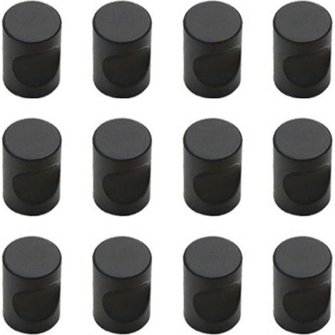 Zylindrische Griffe Für Möbel, Schränke, Weinkeller Usw. – 12er-set, Schwarz, 20 X 25 Mm