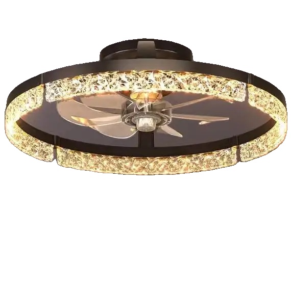 Deckenventilator, Dimmbares Led-licht, Fernbedienung, Schwarz