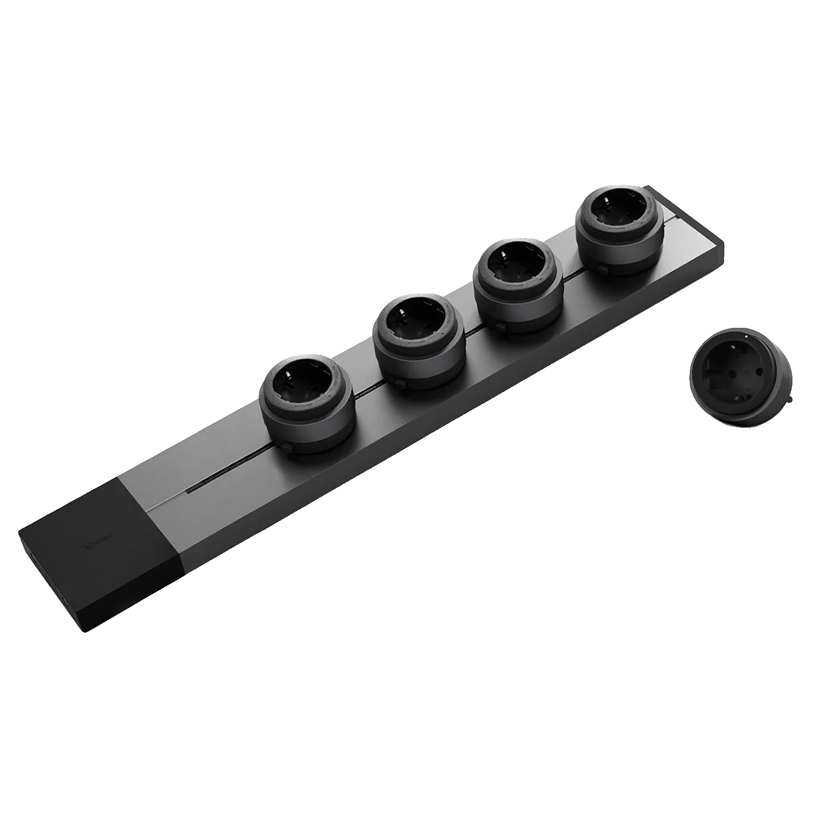 Power Track Steckdose, Modulares Design, Verbesserte Sicherheit, 4 Steckdosen 50cm