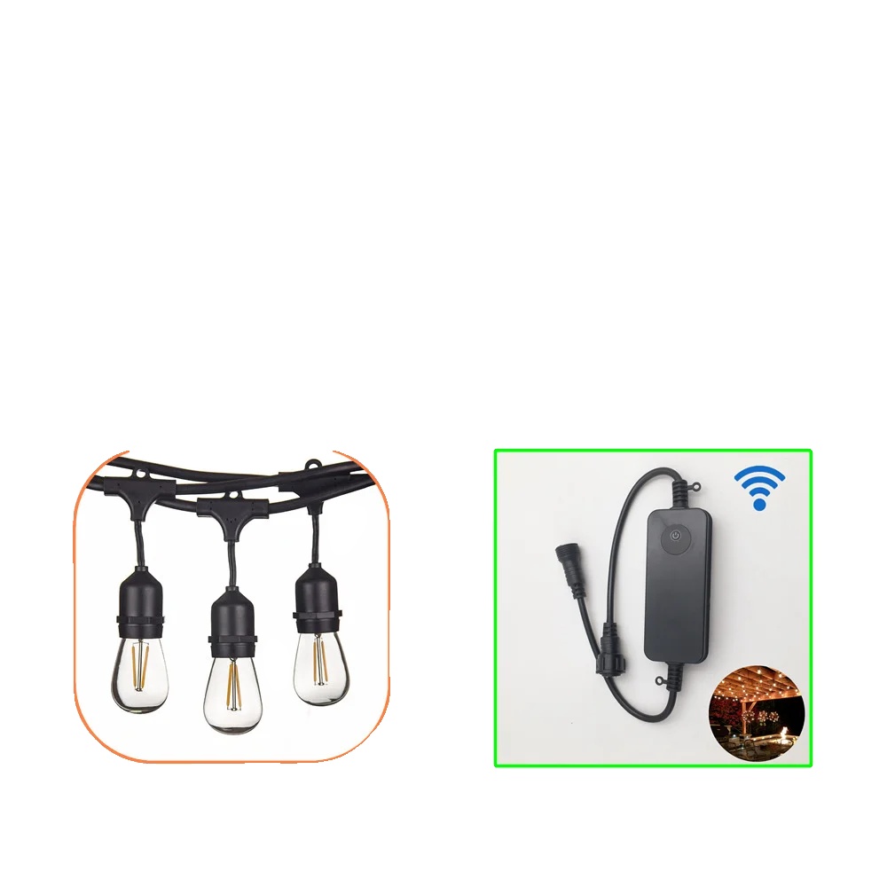 Led Smart String Light, Außenbereich App-gesteuert, Funktioniert Mit Sprachassistenten, 15m Wifi Dimmer-a, Eu Stecker-a, 30m 30lampen