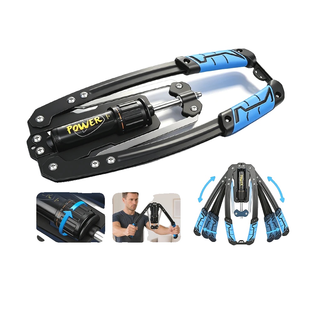 Armtrainer, 10-200 Kg Verstellbarer Hydraulischer Widerstand, Sanfte Steuerung, Stabile Dreieckige Struktur, Fitnessgerät Für Den Oberkörper,
