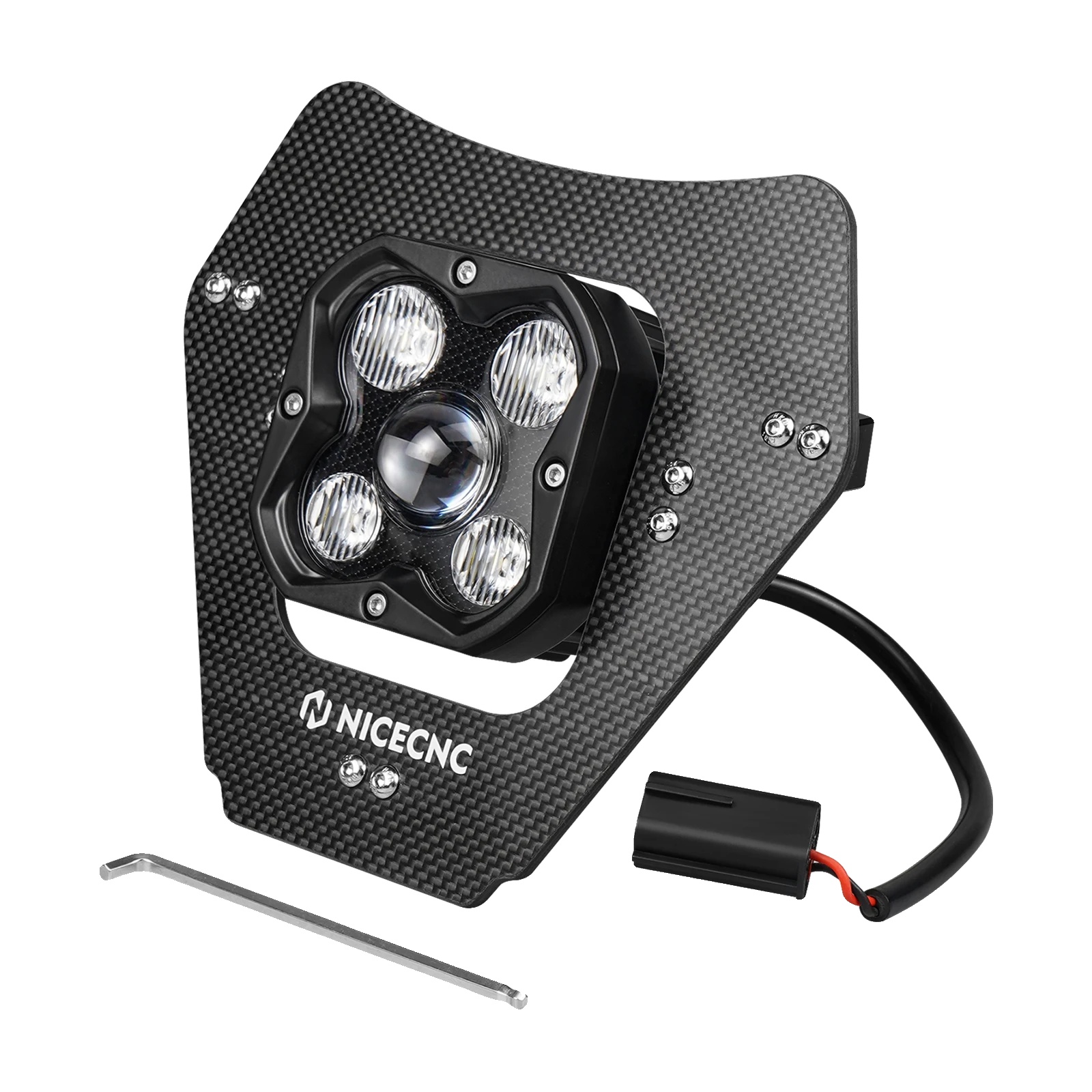 Scheinwerferkit, 3500 Lumen, Wasserdichtes Design, Schwarz