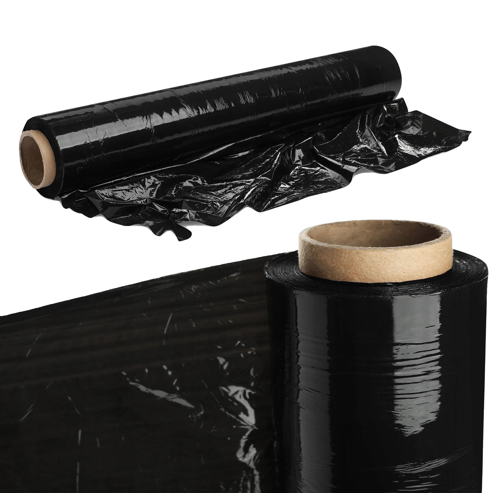 Stretchfolie, 2,5 Kg, Schwarz, Xl Rolle, Ausgezeichnete Greifkraft, Laststabilität