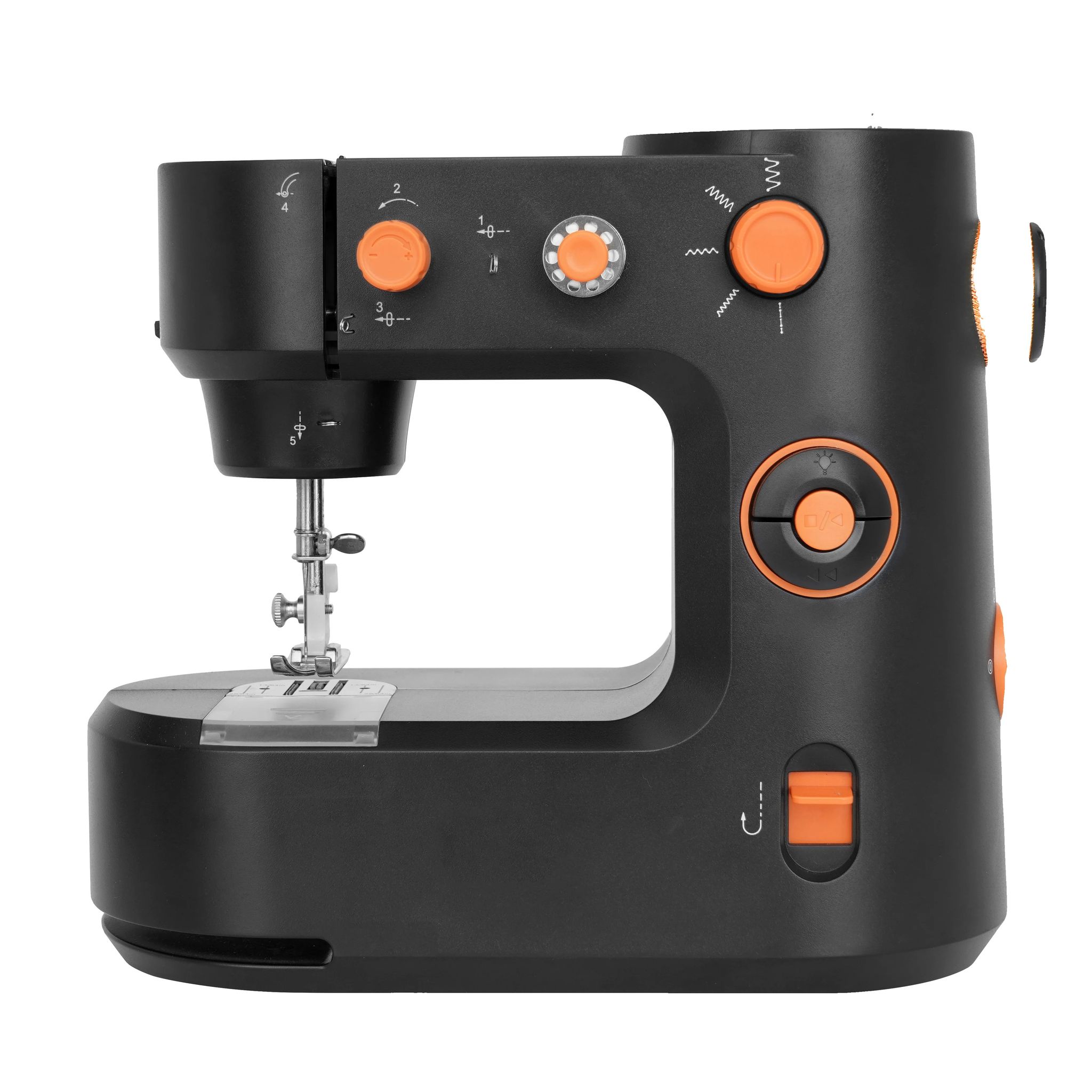 Elektrische Nähmaschine, Dual-modus-betrieb, Kompaktes Design, Schwarz