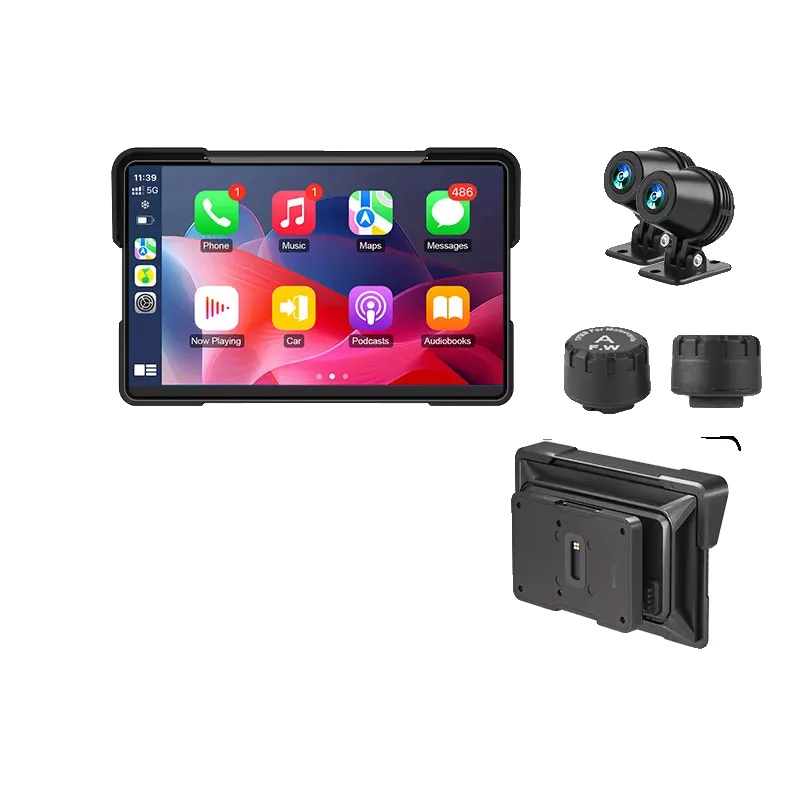 Carplay, Motorrad Radio, Gps Navigation, Bluetooth Verbindung, 7" Carplay-tpms, Keine-a