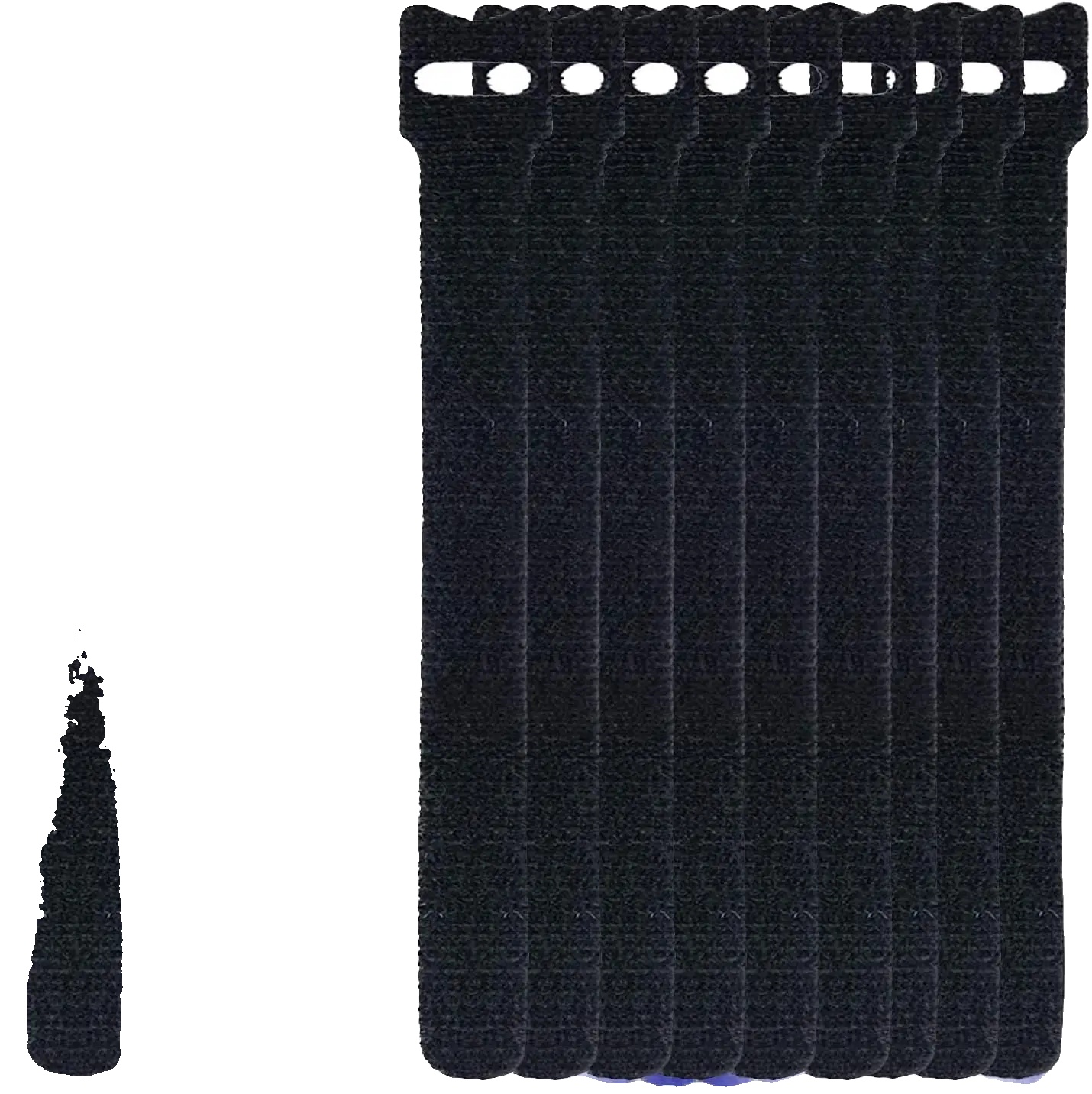 Wiederverwendbare Kabelbinder, Langlebiges Nylon, Vielseitige Verwendung, Schwarz, 5 Stück