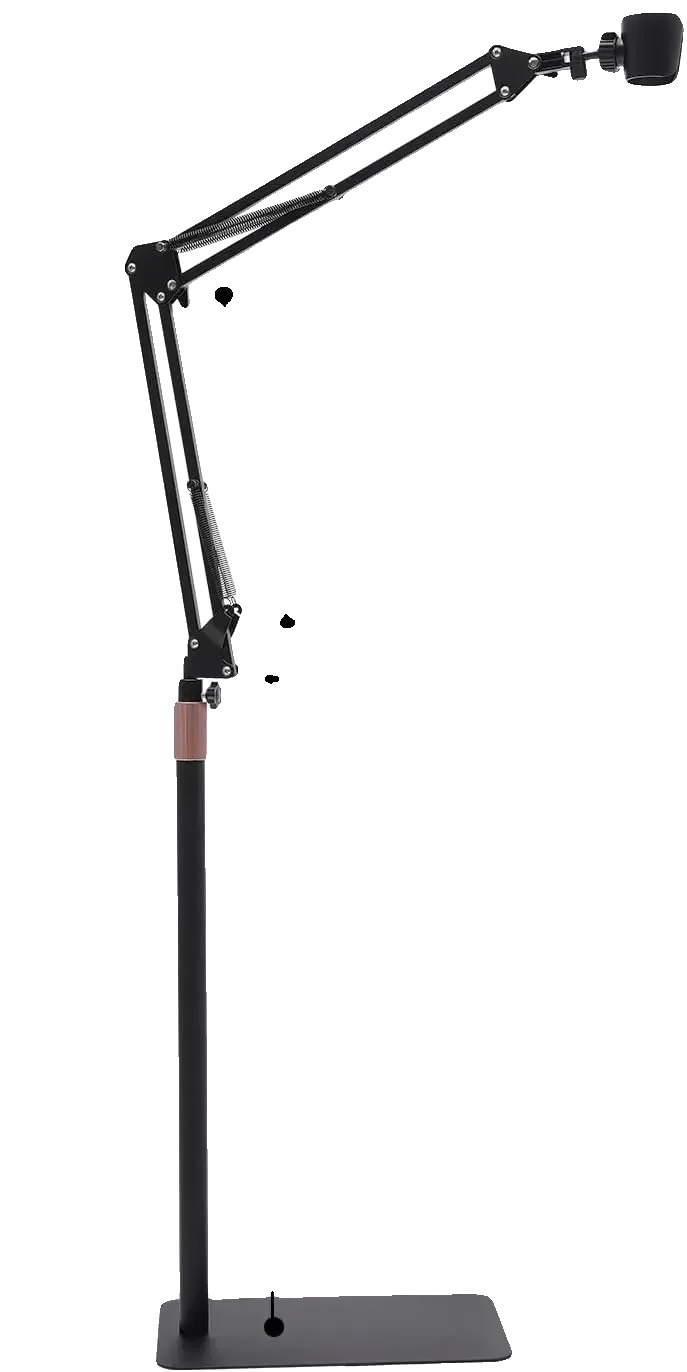 Haartrocknerhalter, Verstellbare Höhe, Freihändiges Design, Schwarz