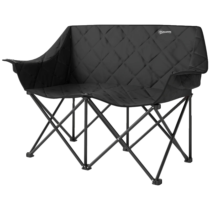Klappstuhl, Wasserabweisender Oxford-stoff, Gesamtabmessungen 145l X 60b X 92h Cm, Gefaltete Abmessungen 95l X 24b X 24h Cm, Tragfähigkeit 250 Kg,