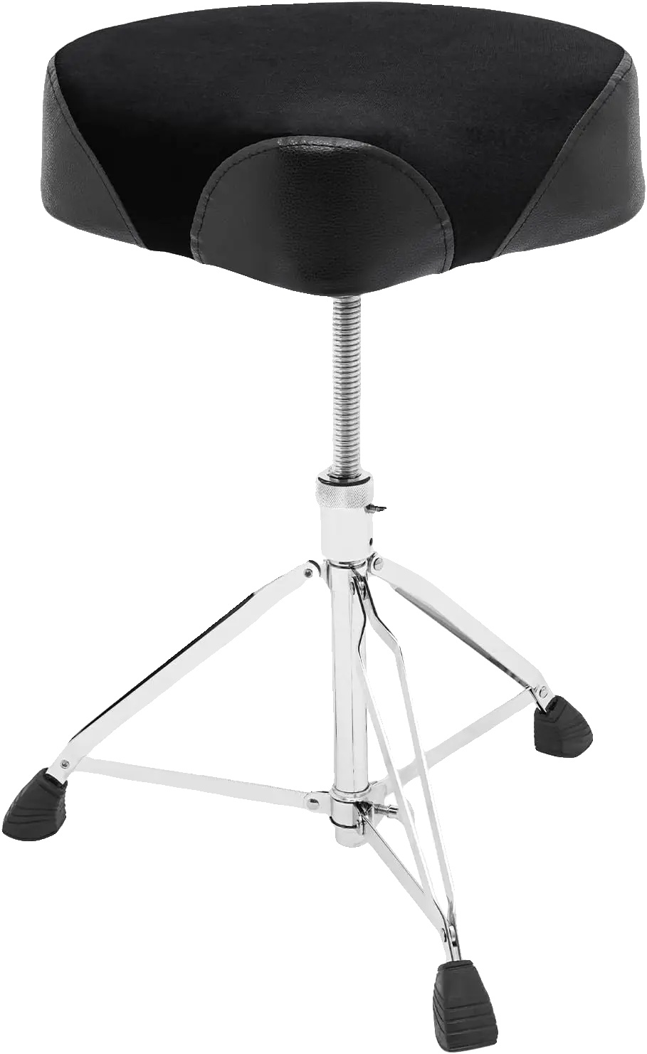Trommelthron, Höhenverstellbar, Gepolsterter Sitz, Schwarz
