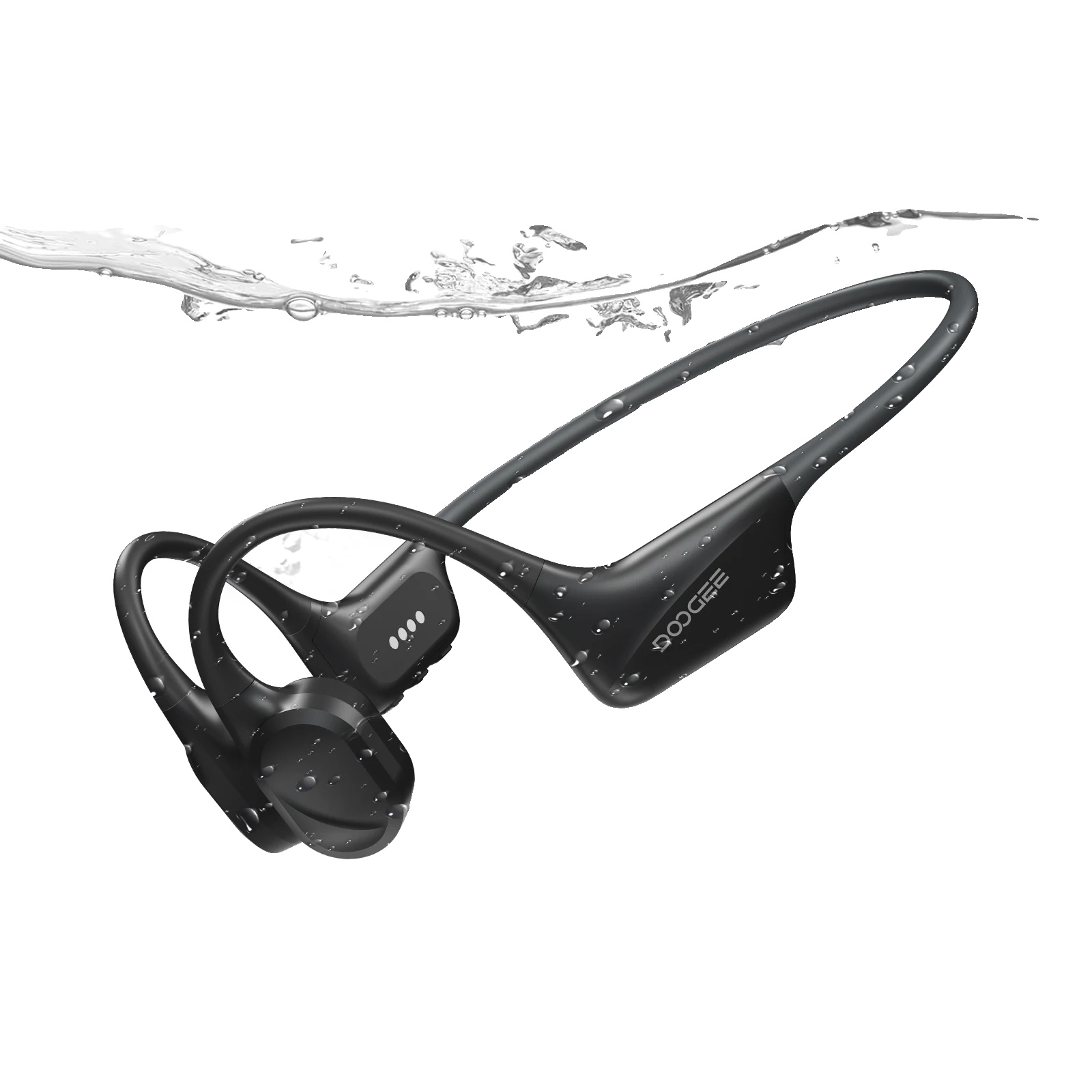 Knochenleitungs-kopfhörer, Ip68 Wasserdicht, Bluetooth 5.4, Schwarz