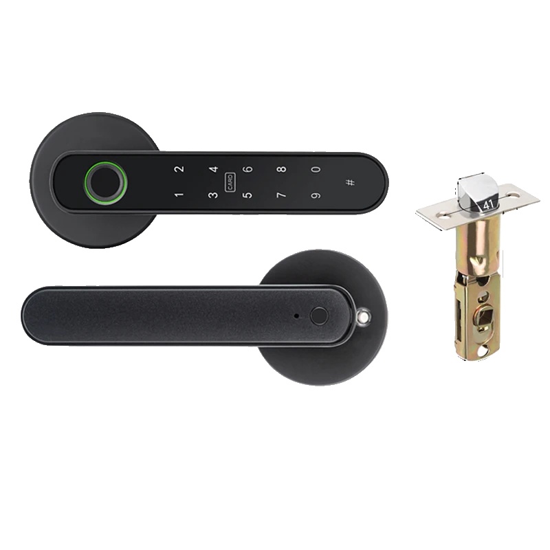 Intelligentes Fingerabdrucktürschloss, Bluetooth-konnektivität, Mehrere Entsperroptionen, Schwarz