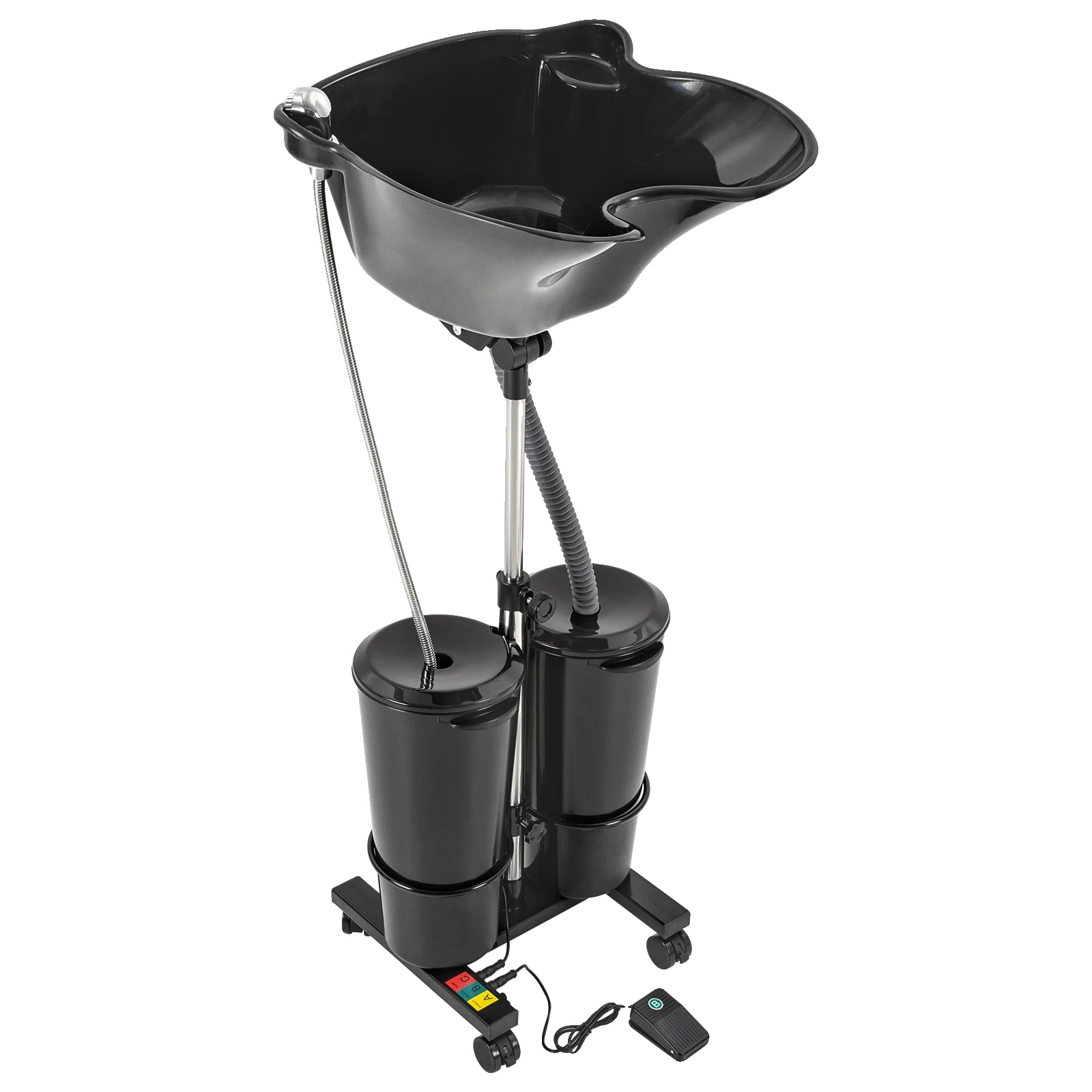 Shampoo-basin, Höhenverstellbar, Bequemes Design, Schwarz