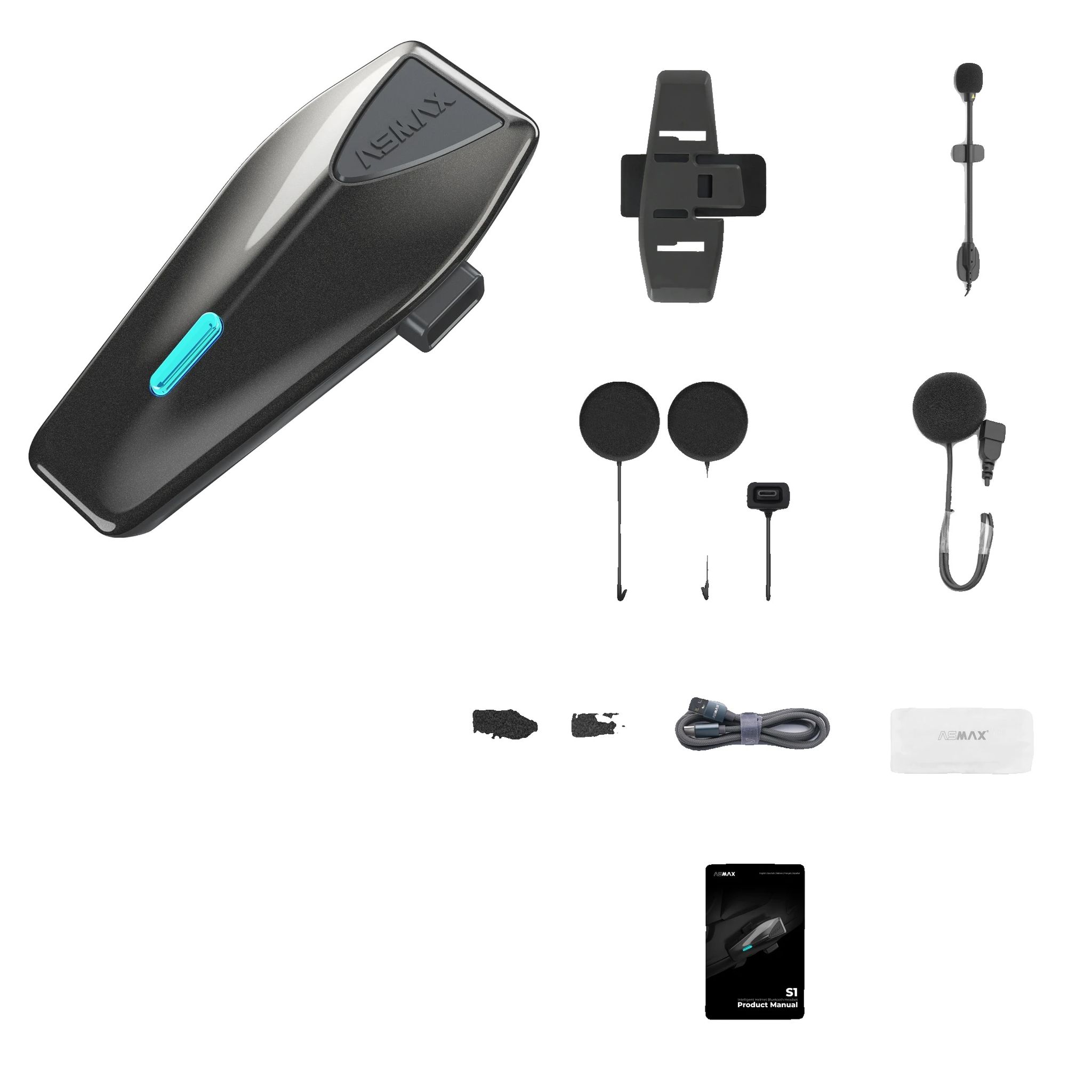 Motorrad-intercom, Sprachsteuerung, Hd-audio, 1pc S1
