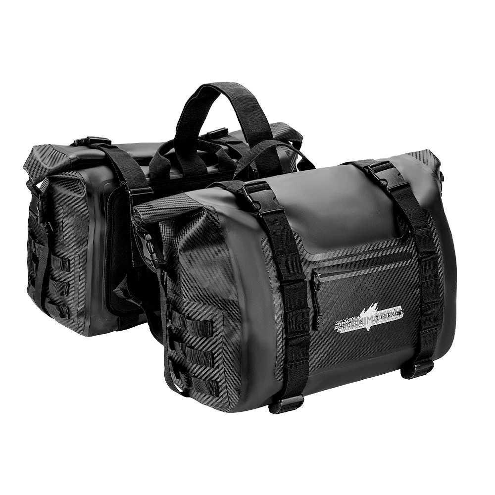 Motorrad-satteltaschen, Wasserdicht, Große Kapazität, 2stk 25l Schwarz