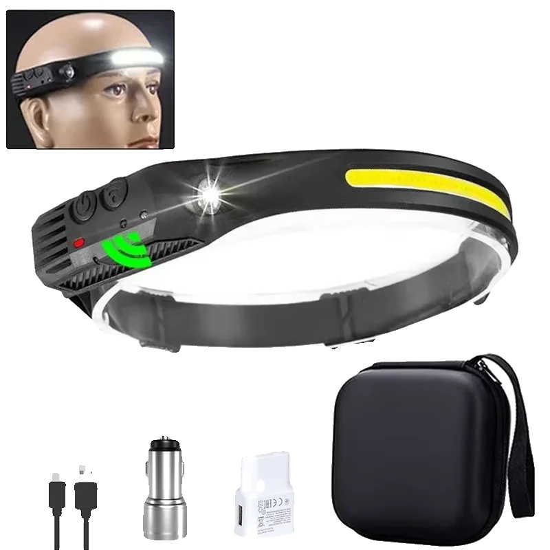 Stirnlampe, Usb Wiederaufladbar, Wasserdicht, Set