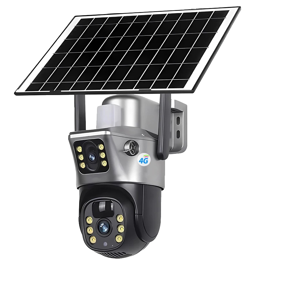 Solar-kamera, 8mp Bildgebung, Dual-linsen Nachtsicht, 4g Kamera 128gb Karte