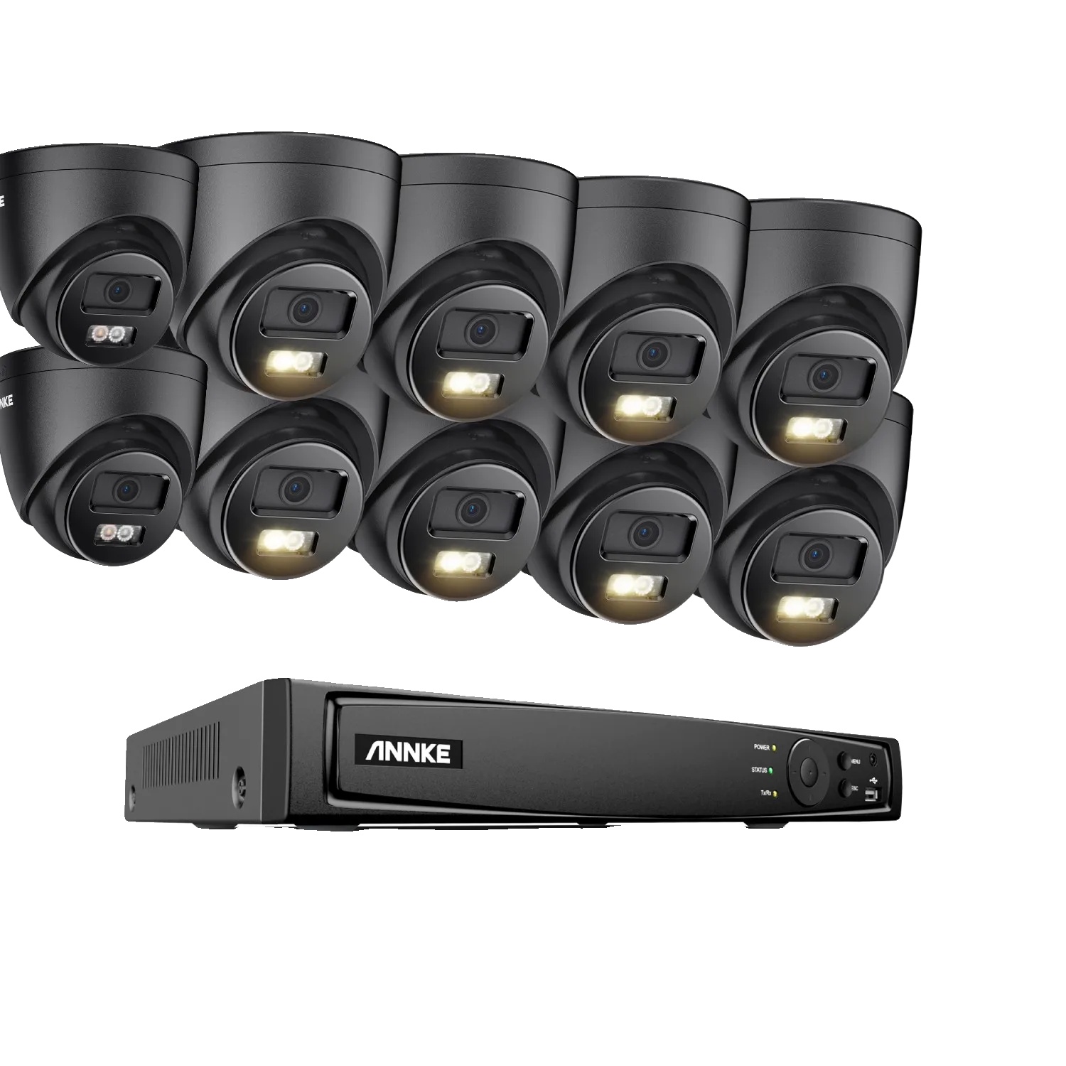 Sicherheitskamerasystem, 16 Kanäle, Intelligente Dual-licht-technologie, 10pcs 0tb