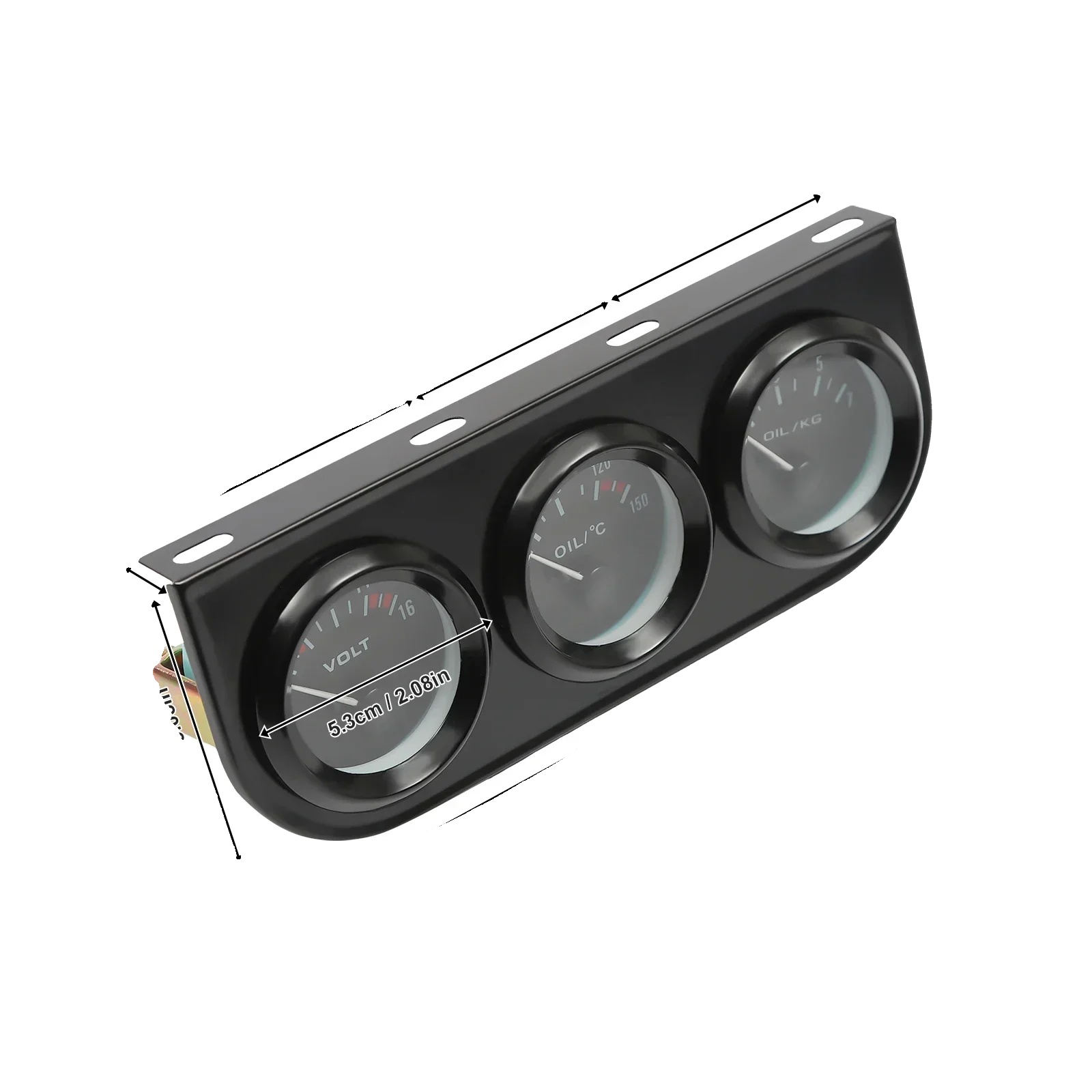 Auto-messgerät-set, Öltemperatur, Öldruck, Schwarz