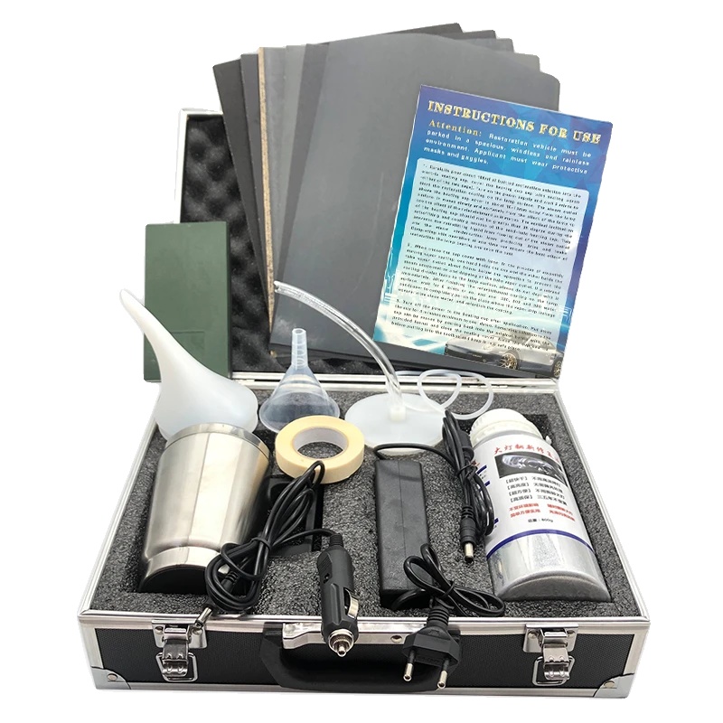 Scheinwerfer-restaurierungsset, Flüssigpolymer, 800ml Kapazität, Bechergröße 75mm X 118mm, Zerstäubungsabdeckung Größe 75mm X 140mm, 3m