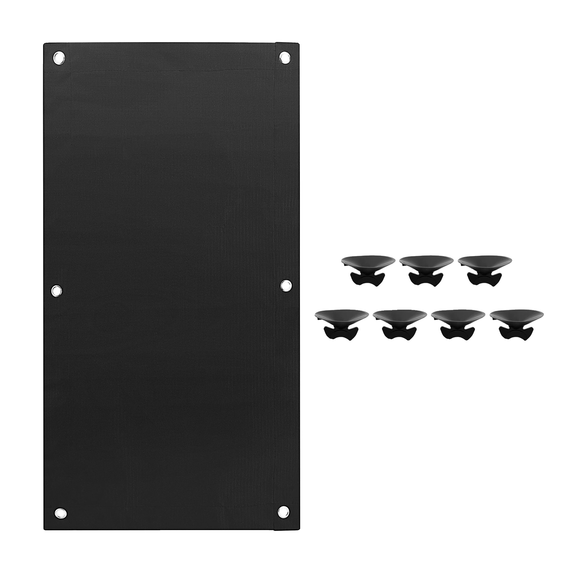 Verdunkelungsrollo, Saugnapfinstallation, Hohe Lichtundurchlässigkeit, 48x93cm-a, Schwarz-a, 1 Paneel