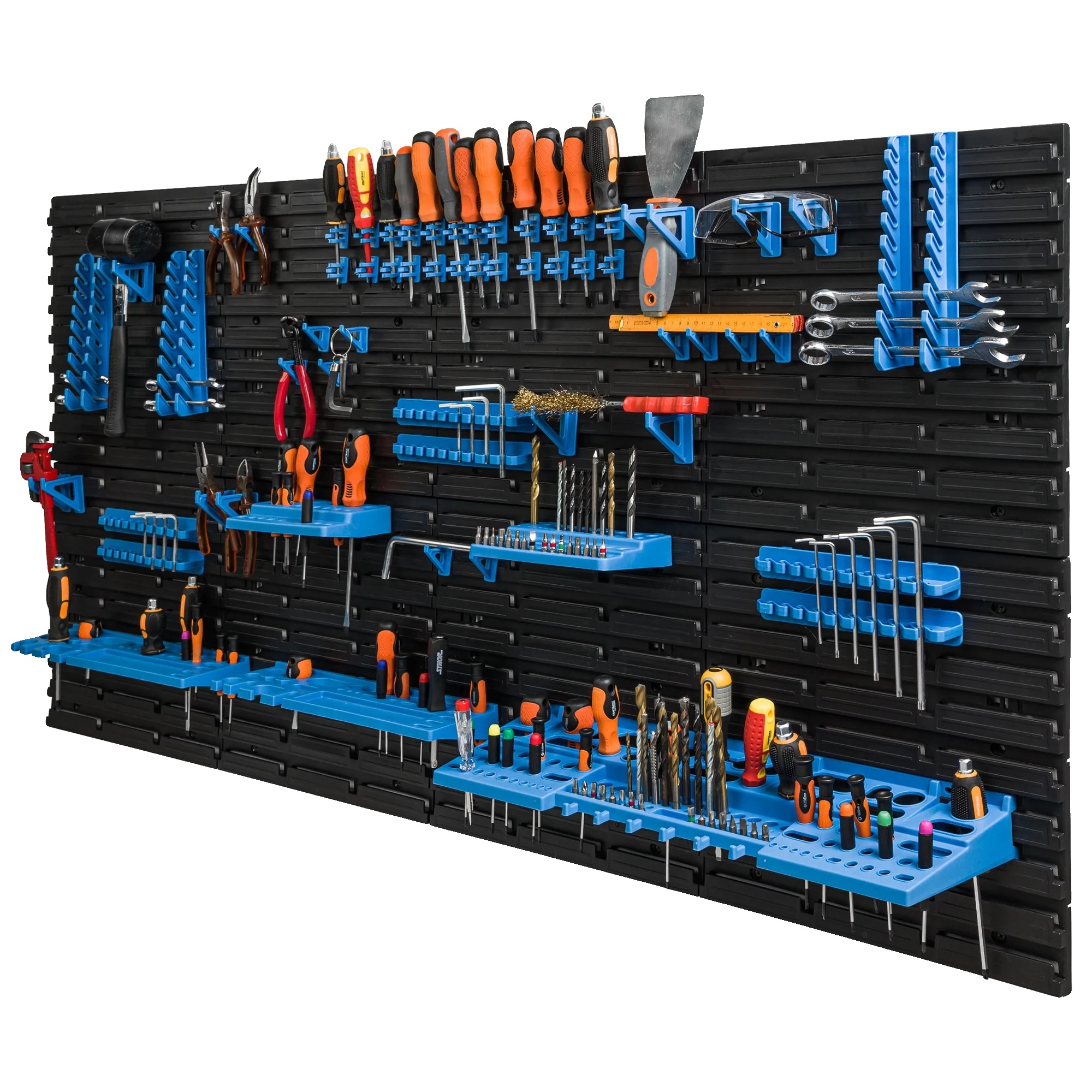 Werkstattorganisator, Kunststoffmaterial, 154 X 78 Cm Abmessungen, Geeignet Für Garagen Und Werkstätten, Mobile Einrichtung, Einfache Wandmontage