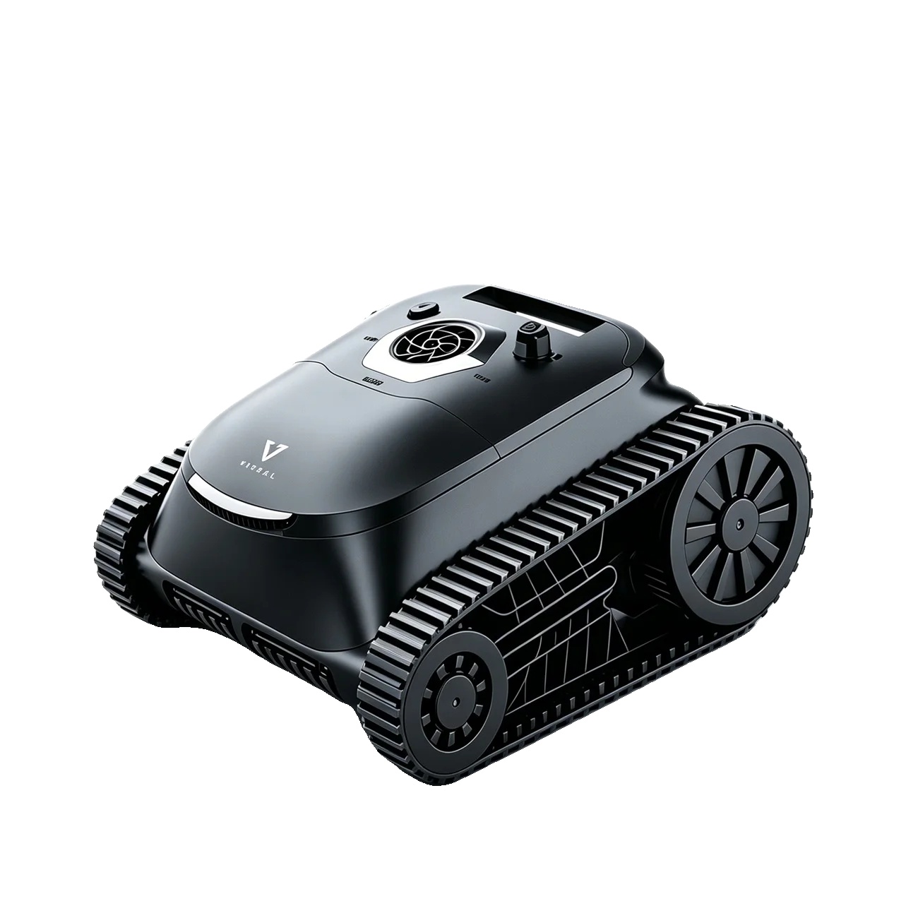 Robotischer Poolreiniger, 180 Minuten Laufzeit, Intelligente Navigation, Schwarz