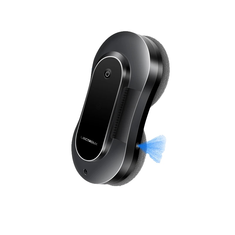 Liectroux Yw810 Robot-fensterreiniger, Intelligente Navigation, Starke Saugleistung, Schwarz, Eu, Ja