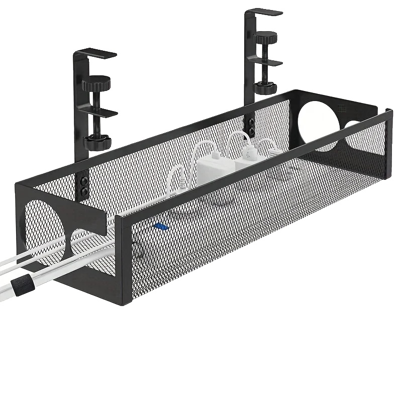 Kabelmanagementschale, Clip-on, Langlebiges Stahl-design, Schwarz