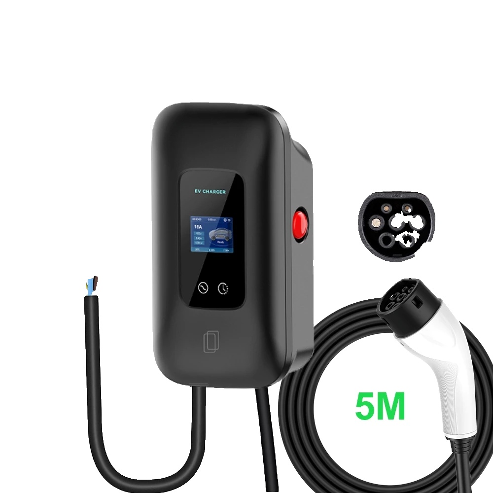 Ev-ladestation, 3 Phasen, Smart App Steuerung, 7kw 32a 1phase, Type2