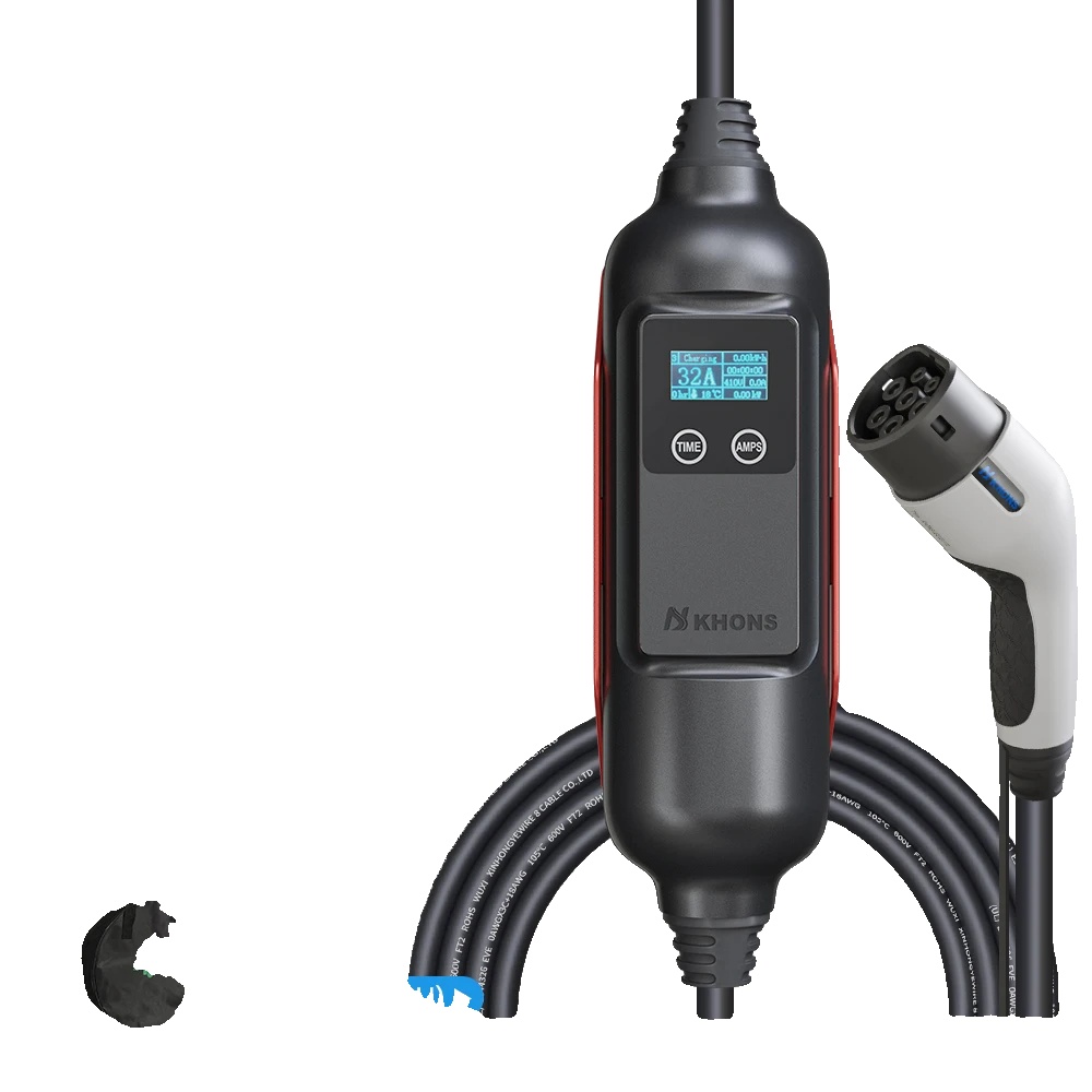 Ev-ladegerät, Typ2-stecker, Ip65 Wetterbeständigkeit, 22kw Und 16a Adapter, Type2-a