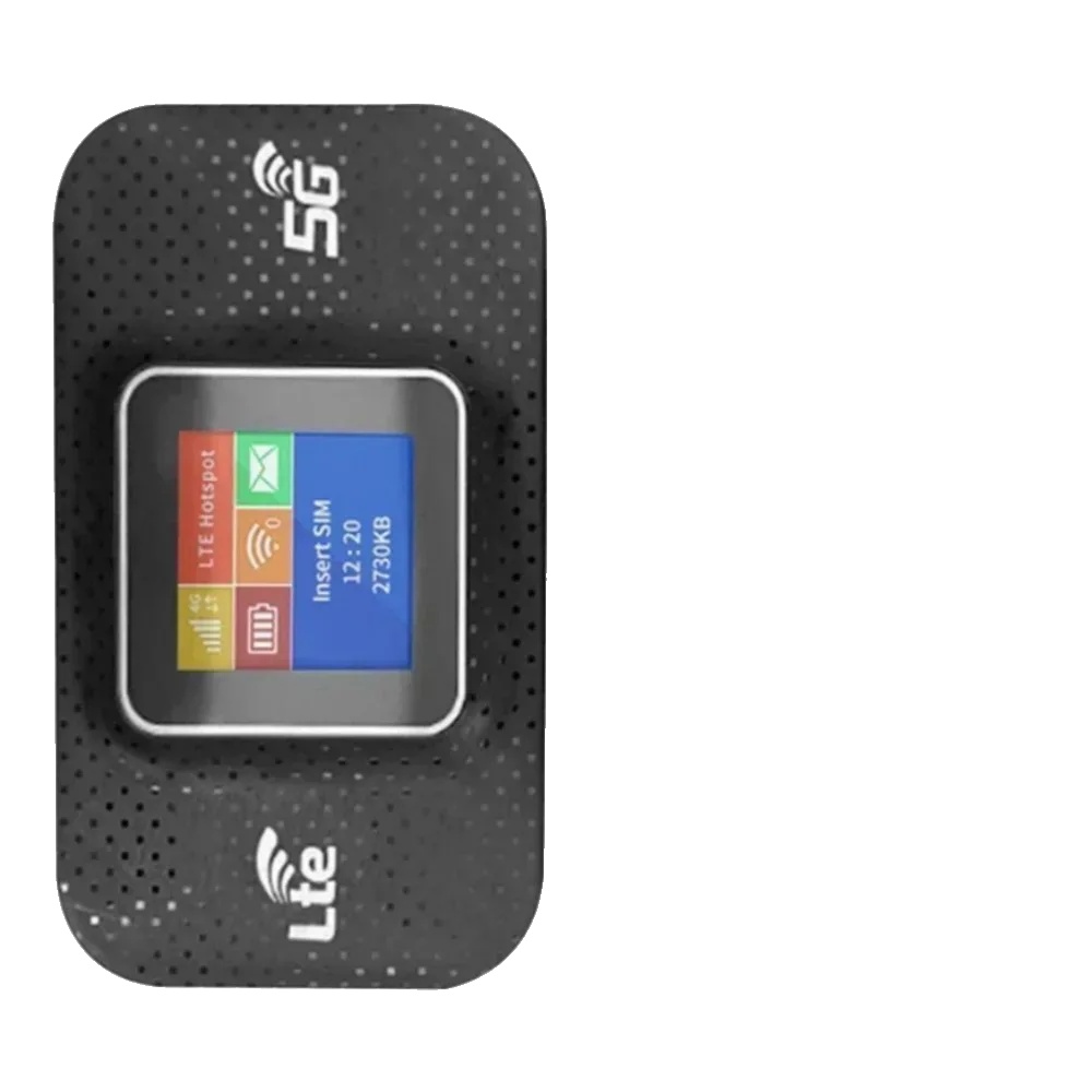 Kabelloser Tragbarer Router, 4g Lte Unterstützung, Kompaktes Design, Schwarz