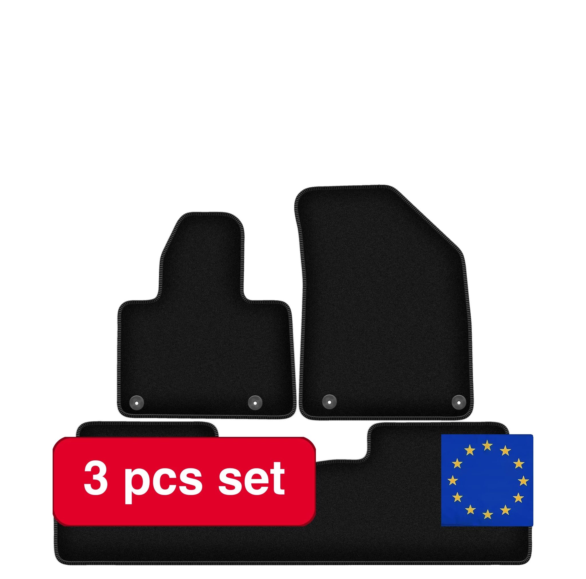 Bodenmatten, Leichtes Design, Grundlegender Schutz, Schwarz