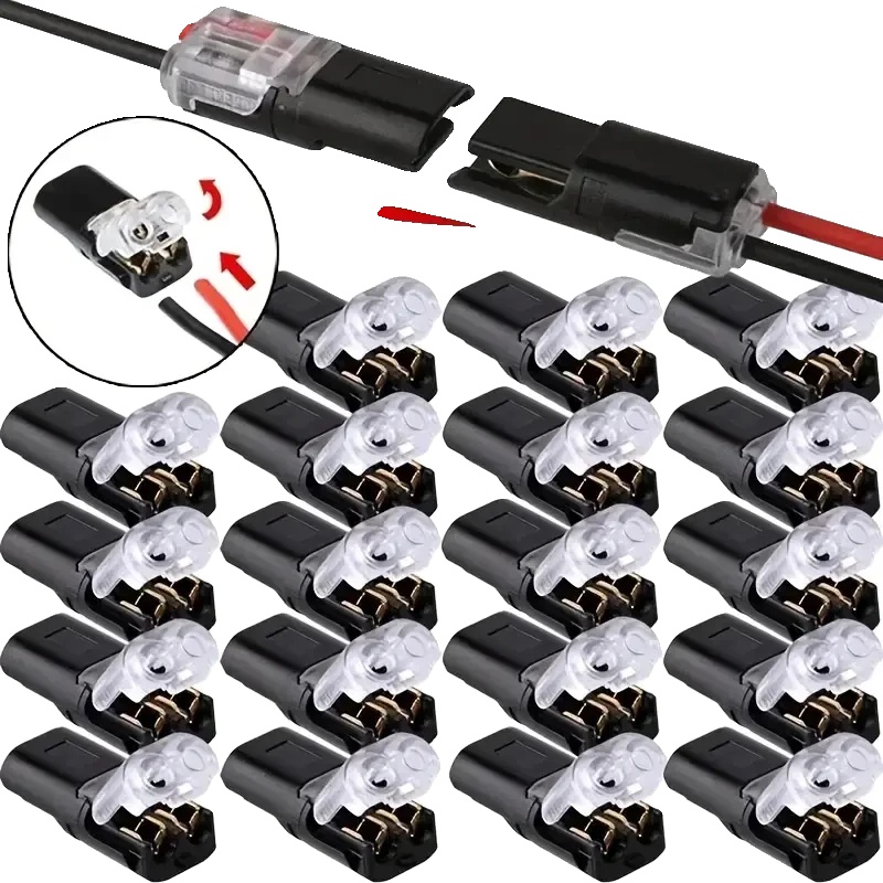 Drahtverbinder, 2-polig, Nylonisoliertes Kupfer, 50stück, Panel Connector-b