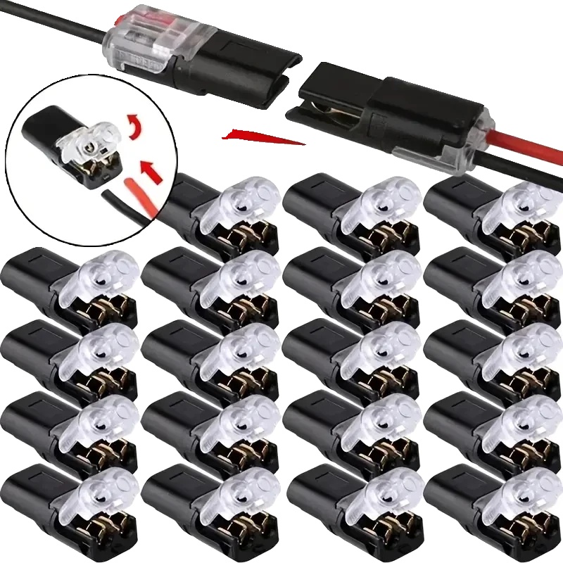 Drahtverbinder, 2-polig, Nylonisoliertes Kupfer, 100pcs, Panelanschluss