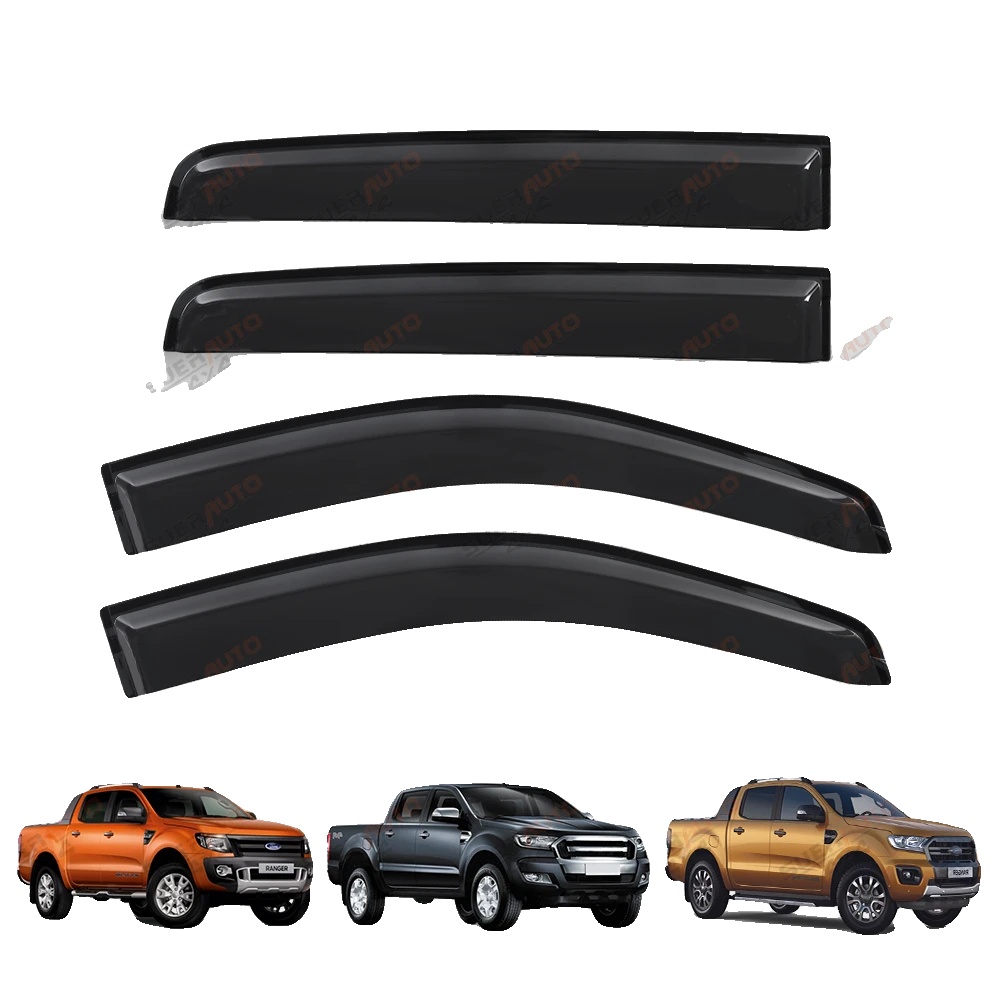 Windabweiser, Einfache Installation, Langlebiges Acrylmaterial, Ford Ranger T6 T7 T8