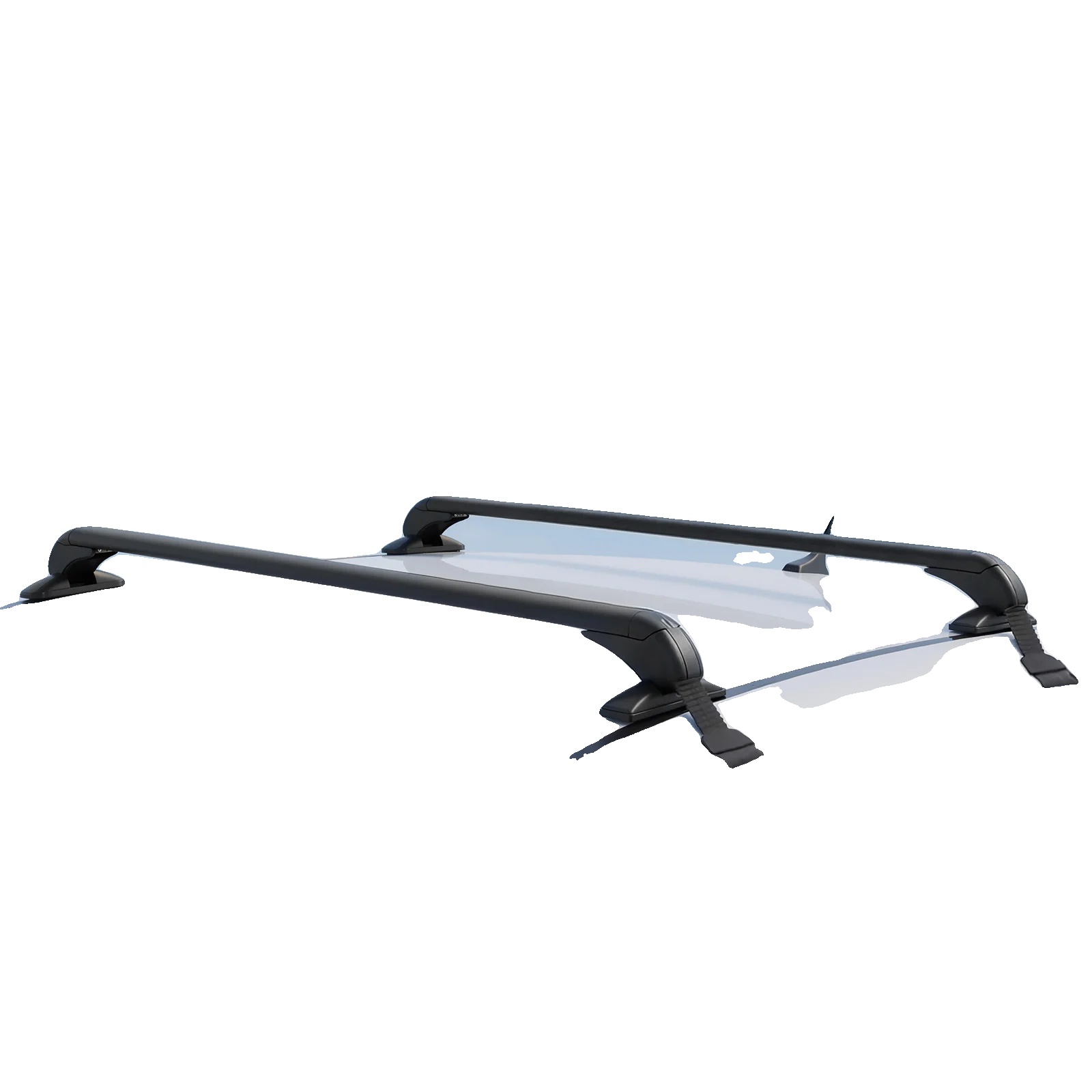 Dachträger, Aluminiumkonstruktion, 75 Kg Tragfähigkeit, Schwarz