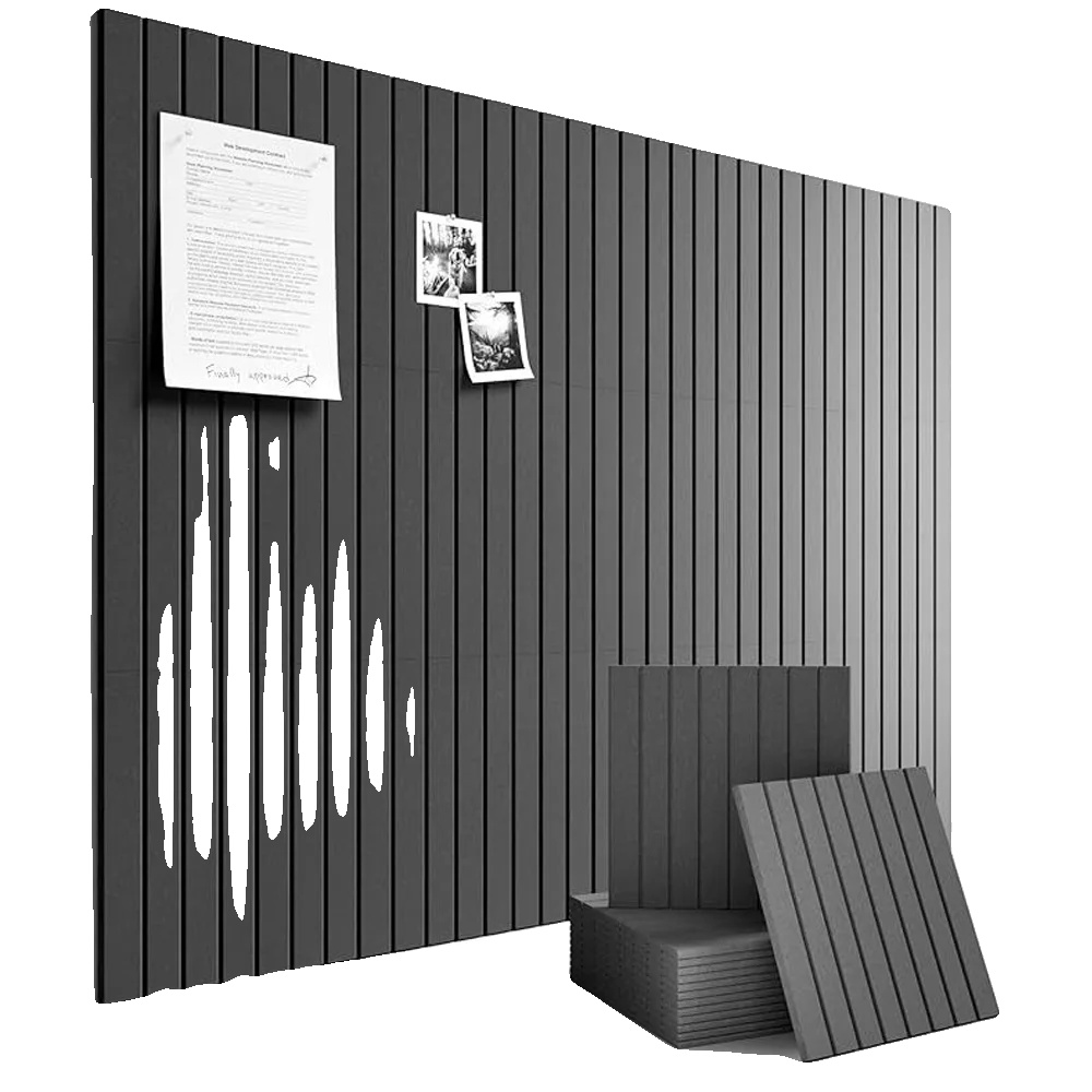 Akustik-wandpaneele, Selbstklebende Installation, Geräuschreduzierung, Schwarz, 60cm 60cm, 4pcs