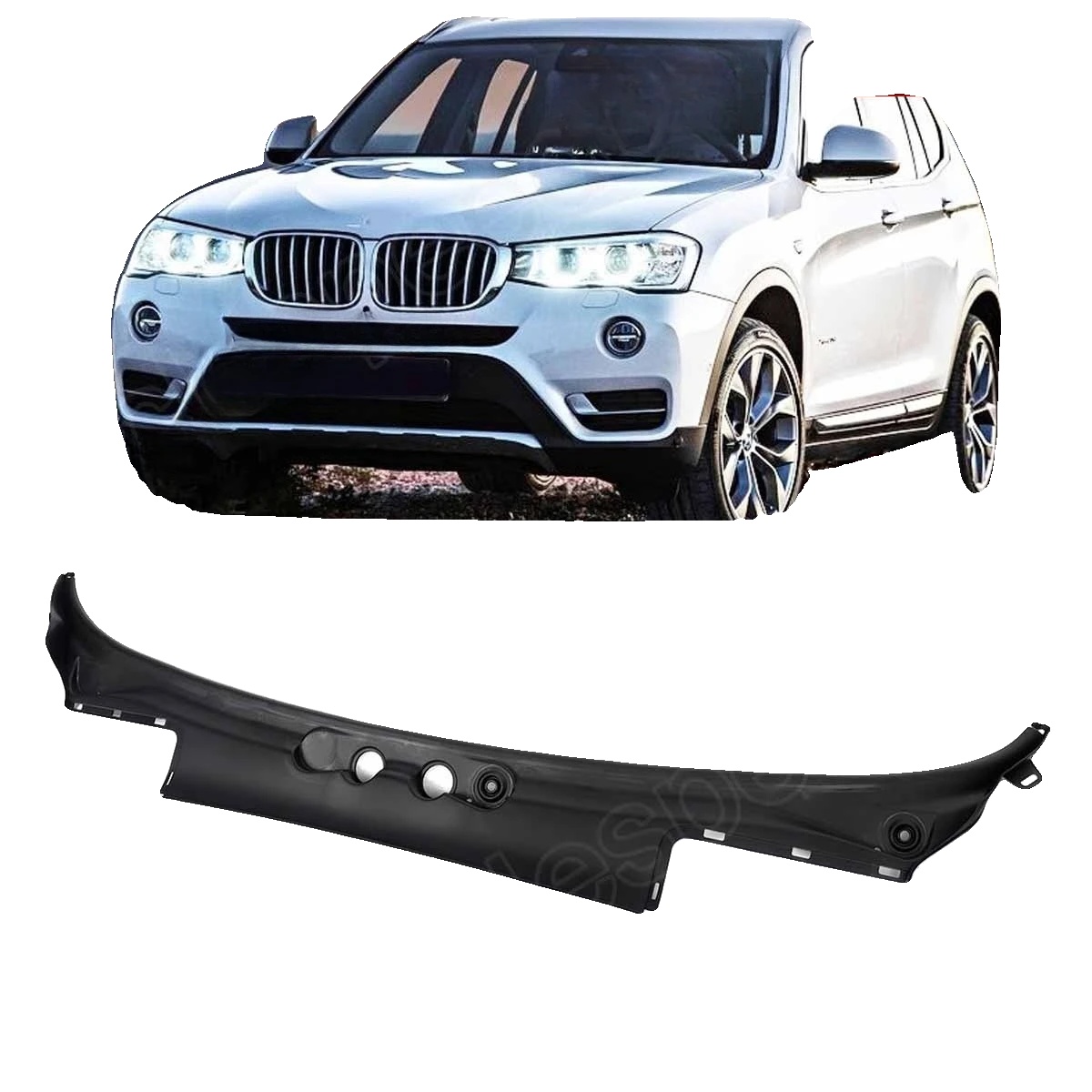 Scheibenwischerabdeckung, Hochwertiger Abs-kunststoff, 165 Cm X 37,5 Cm X 10 Cm, Kompatibel Mit Luxus-suv-modell F25 (2011-2017), Luxus-suv-modell F26