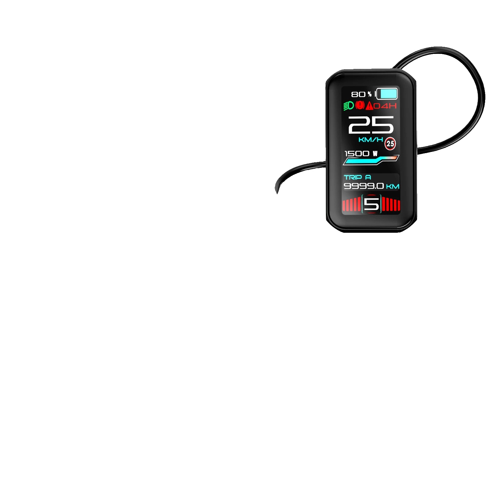 Ebike Display, 4-zoll Tft-bildschirm, Wasserdichtes Design, Vd18mt ( Can-protokoll ) Oben