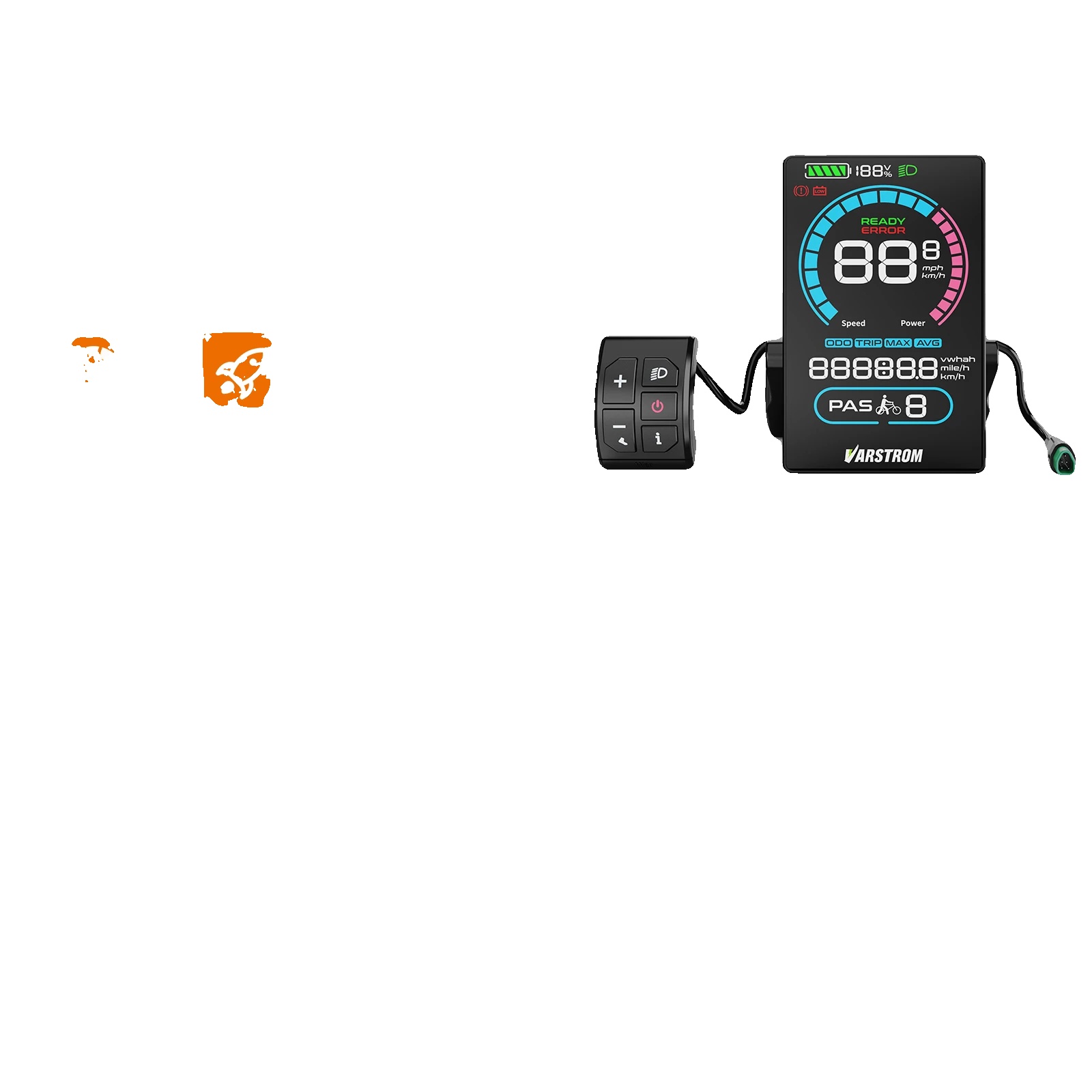 Ebike Display, 4-zoll Tft-bildschirm, Wasserdichtes Design, Vd618 ( Can-protokoll )